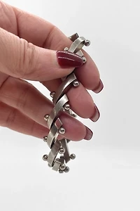 Sterling Silver Mid-Century Zig-Zag Bar Bracelet Selected by MARMALADE