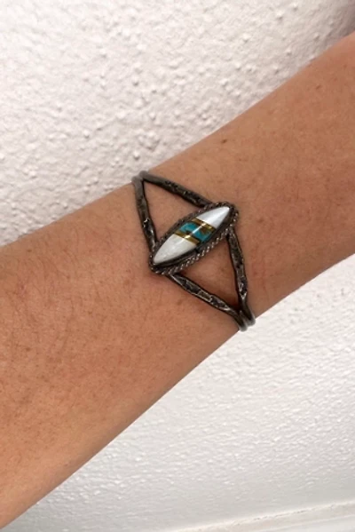 Vintage Sterling Silver and Stone Cuff Selected by Grievous Angel Vintage