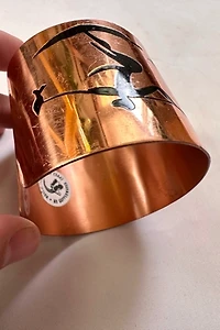 Modernist Copper with Inlay Cuff Selected by Cherry