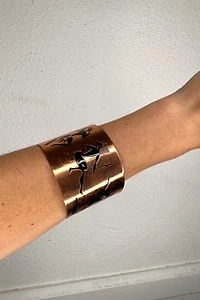 Modernist Copper with Inlay Cuff Selected by Cherry