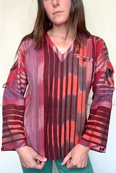 1970s Multi Stripe Hippie Shirt Selected by Cherry