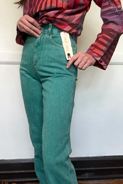 Deadstock Early 80s Green Calvin Klein Denim Pants Selected by Cherry