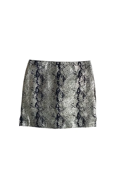 Vintage 1990s Y2K Metallic Print Mini Skirt Selected by SharpLilTeeth