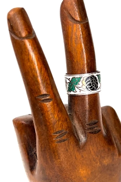 Vintage Sterling Silver Enamel Band Ring Selected by Anna Corinna