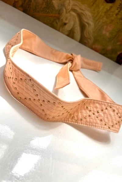 Vintage Sonia Rykiel Studded Fabric Peachy Belt Selected by Anna Corinna