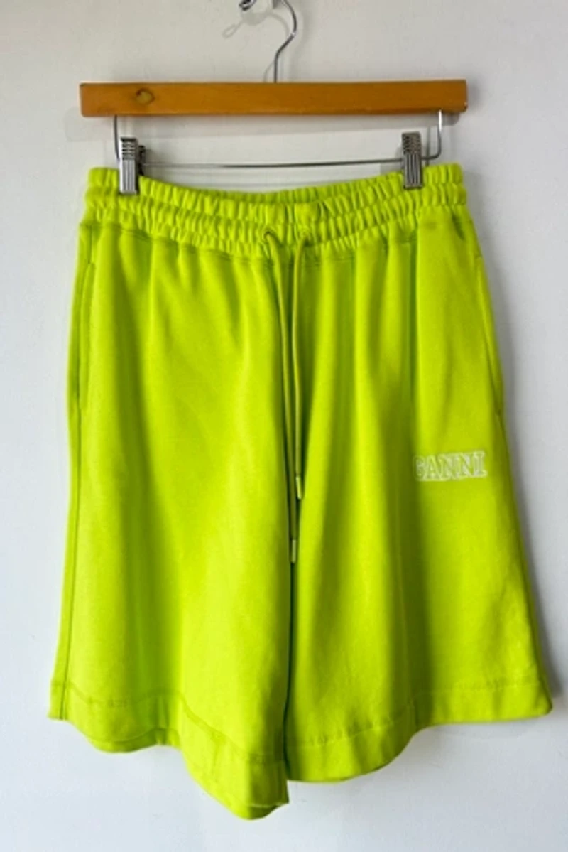 Ganni Neon Green Shorts Selected by The Curatorial Dept.