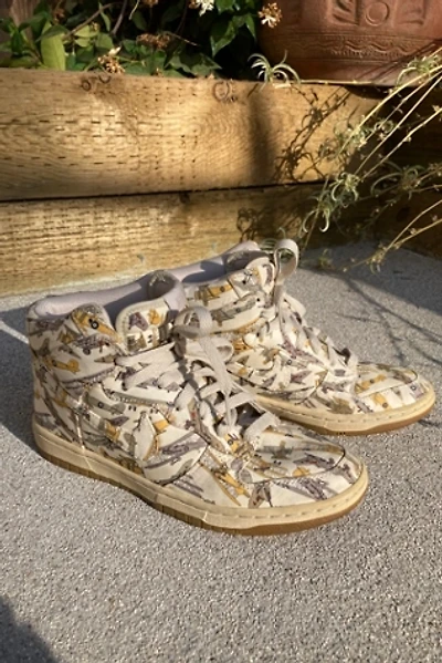 Vintage Liberty Print Airplanes Nike Dunk Sky High Tops Selected by The Curatorial Dept.