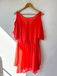 Electric Feathers Silk Organza Dress selected by The Curatorial Dept