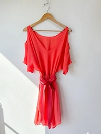 Electric Feathers Silk Organza Dress selected by The Curatorial Dept