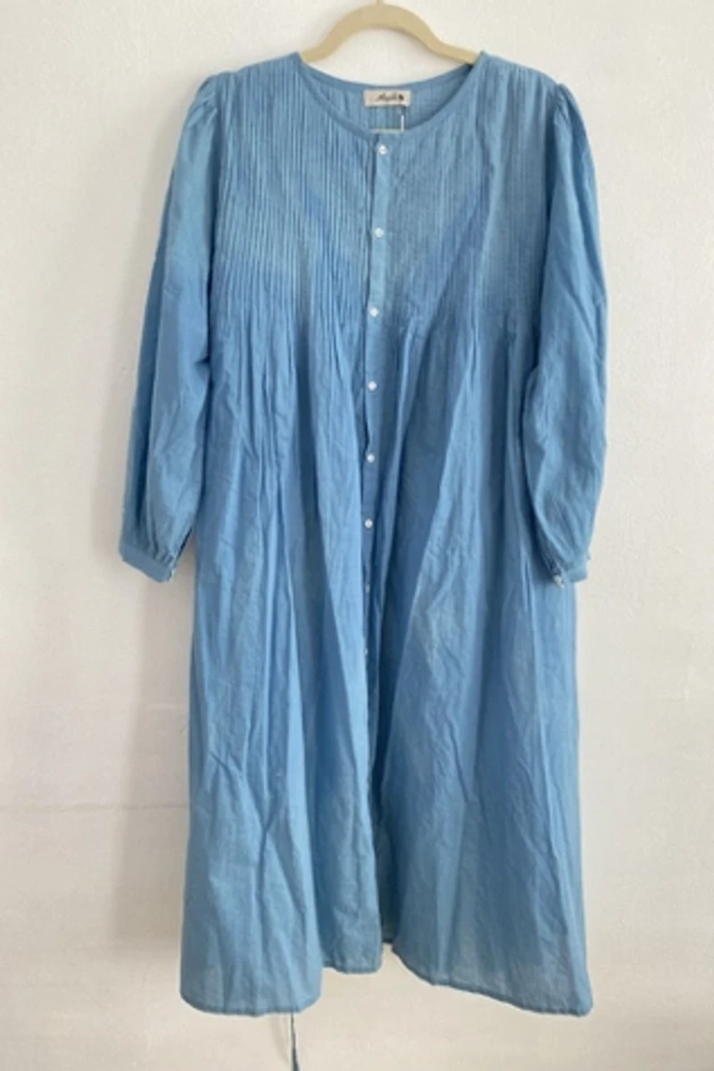 NWT Ichi Antiquities Light Blue Cotton Dress Selected by The Curatorial Dept.
