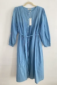 NWT Ichi Antiquities Light Blue Cotton Dress Selected by The Curatorial Dept.