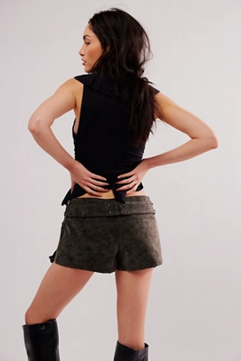 We The Free Micro Mini Suede Skort