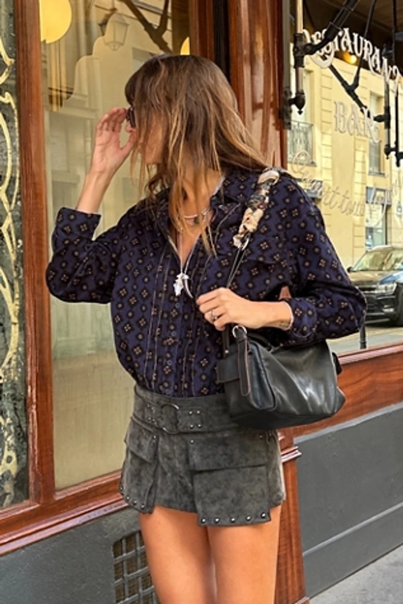 We The Free Micro Mini Suede Skort