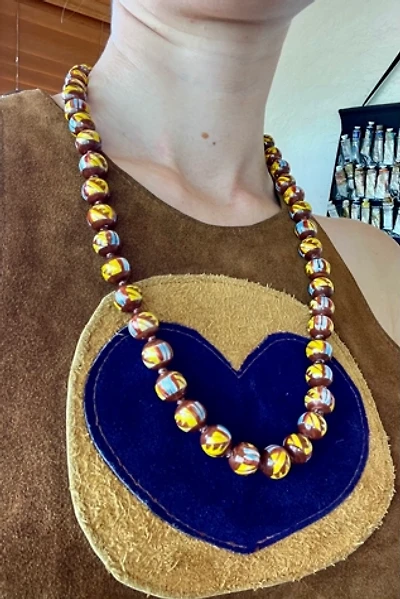 Vintage Painted Bead Necklace Selected by The Curatorial Dept.