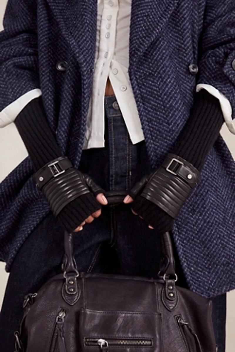 Moto Fingerless Gloves