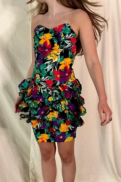 Vintage Strapless Ruffled Mini Dress Selected by KA.TL.AK