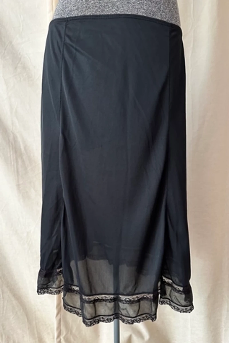 Black Ruffle Slip Selected by KA.TL.AK