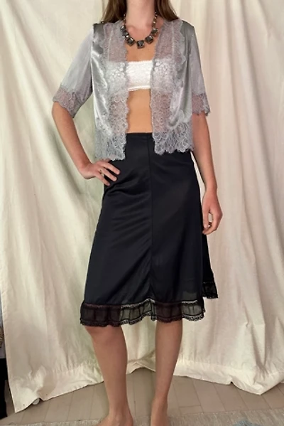 Black Ruffle Slip Selected by KA.TL.AK