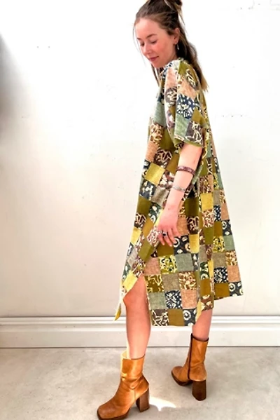 Anna Corinna Batik Patchwork Printed Smock Dress