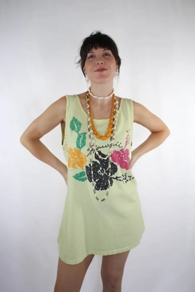 Vintage Hawaii Hibiscus Beach Tank Dress Selected By Moons + Junes Vintage
