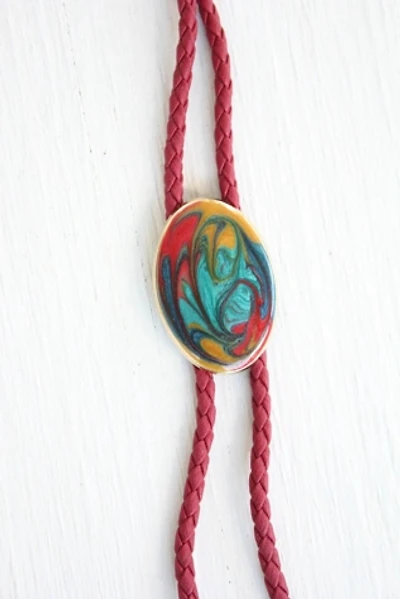 Vintage Victorian Cameo Brooch Red Leather Bolo Tie Selected By Moons + Junes Vintage