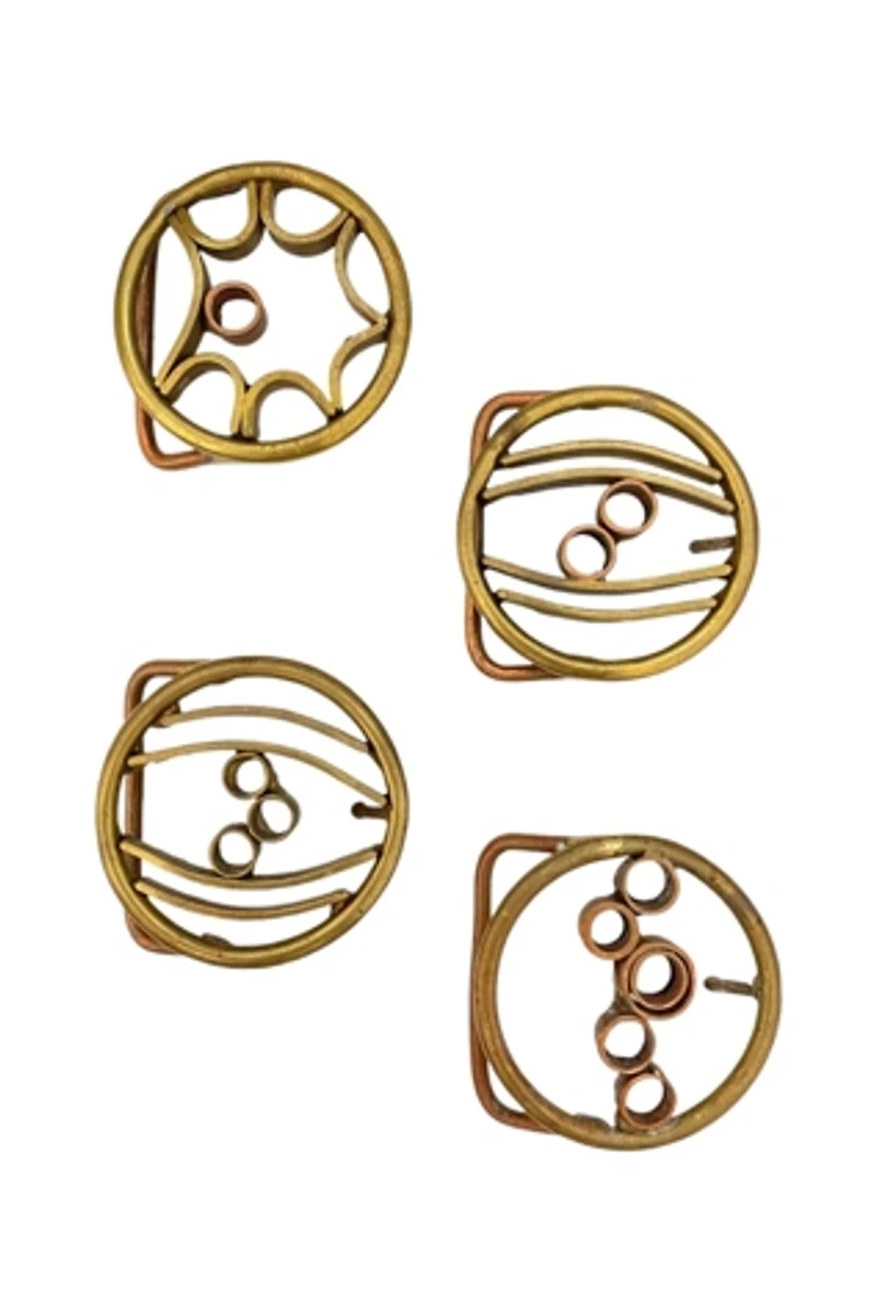 1970s Geometrical Brass Belt Buckles Selected by BusyLady Baca & The Goods