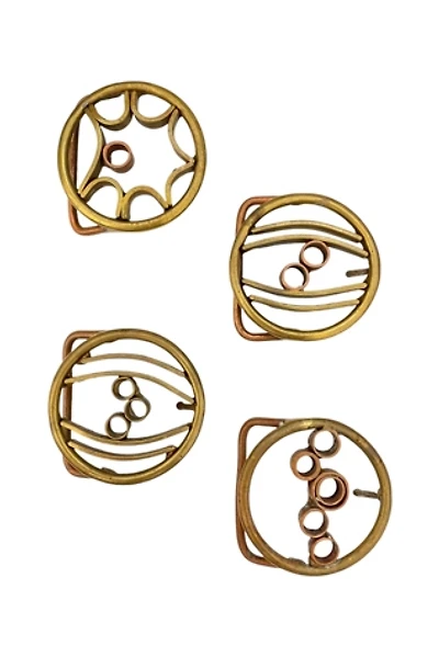 1970s Geometrical Brass Belt Buckles Selected by BusyLady Baca & The Goods