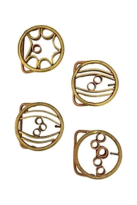 1970s Geometrical Brass Belt Buckles Selected by BusyLady Baca & The Goods