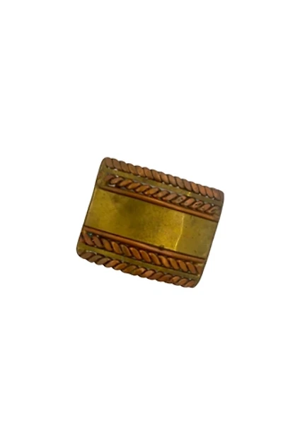 1970s Vintage Double Braid Brass Belt Buckle Selected by BusyLady Baca & The Goods