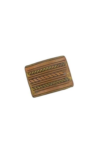 1970s Vintage Triple Braid Brass Belt Buckle Selected by BusyLady Baca & The Goods