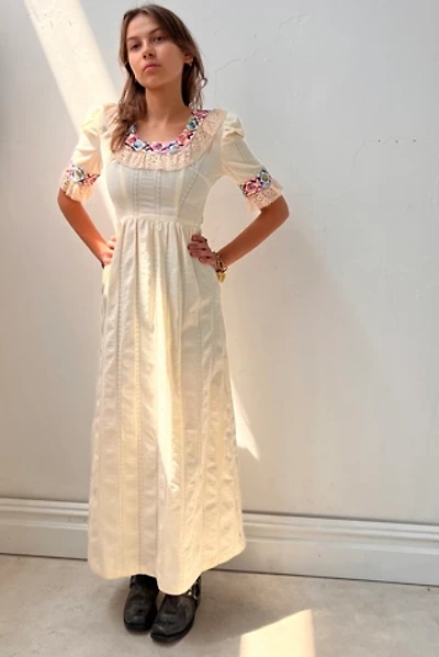 Vintage Embroidered Edwardian Maxi Dress by Anna Corinna