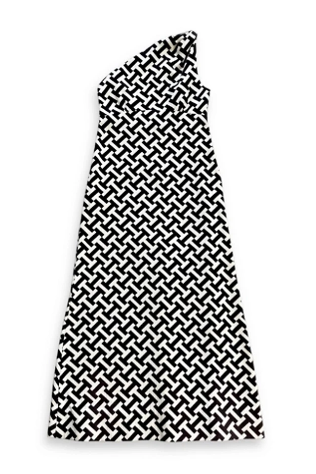 navy blue dress for baby girl Sisters. Angelina Asymmetric Draped One-Shoulder Maxi Dress main image 0
