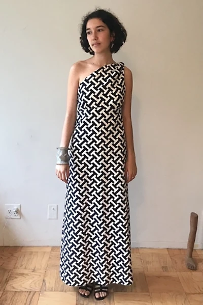 60s Graphic One-Shoulder Maxi Dress Selected by MARMALADE