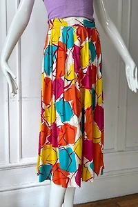 80s Abstract Print High Waist Skirt Selected by MARMALADE