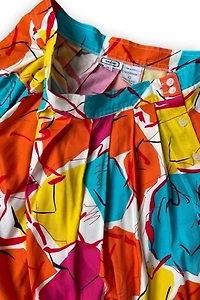 80s Abstract Print High Waist Skirt Selected by MARMALADE