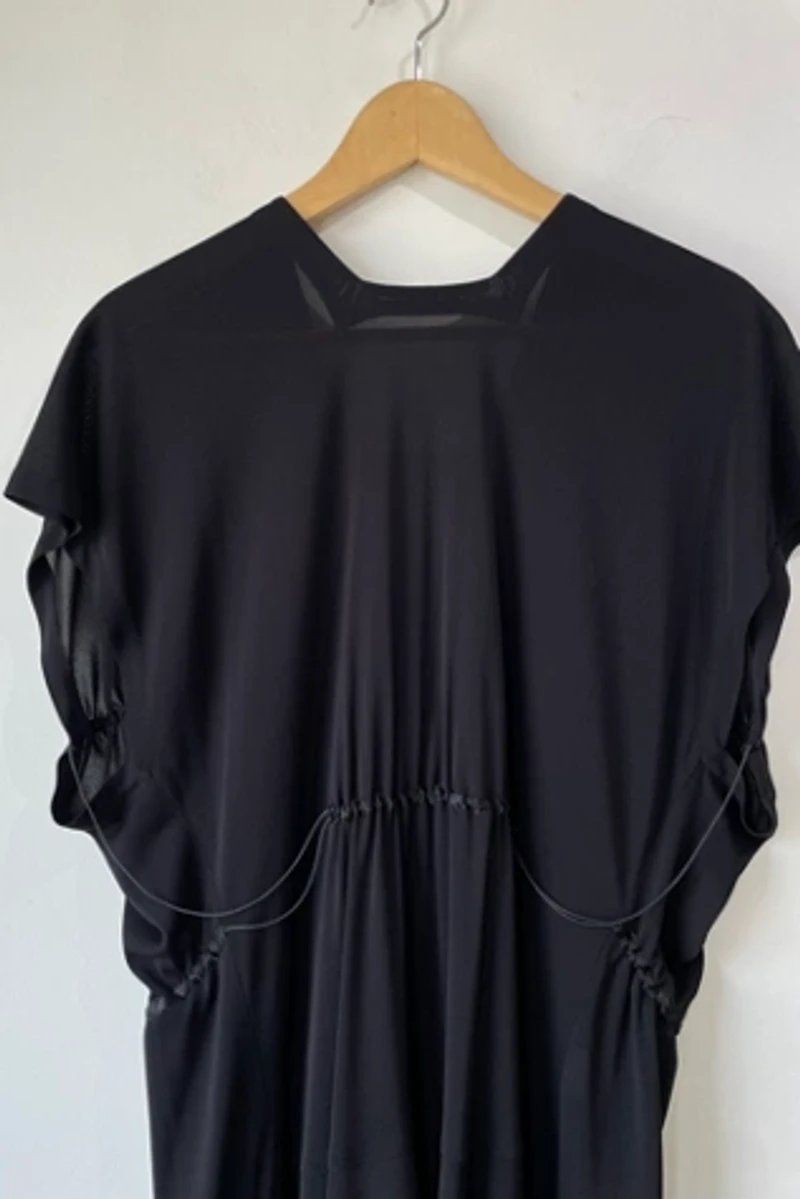 Alaia Black Loose Rayon Dress Selected by The Curatorial Dept.