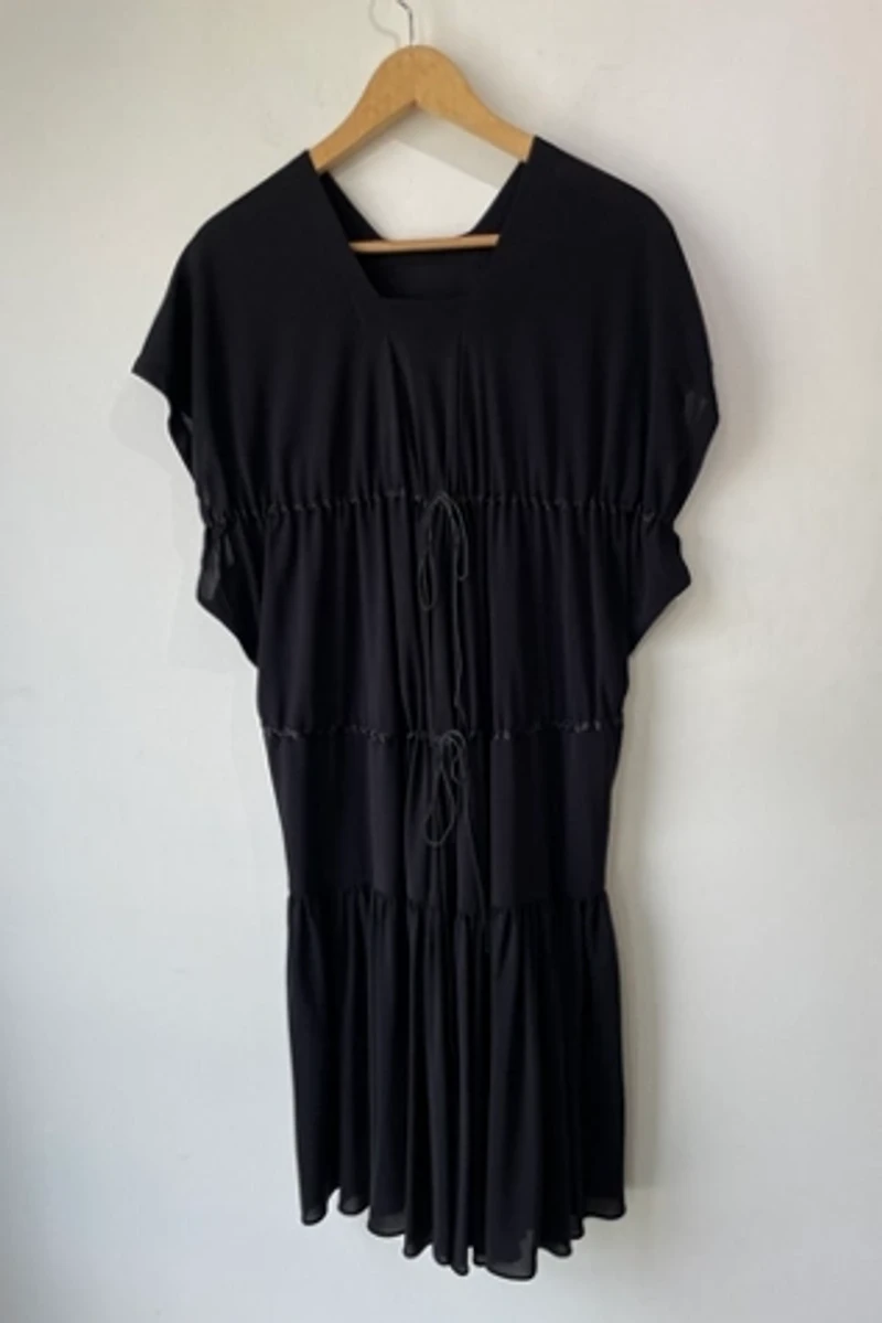 Alaia Black Loose Rayon Dress Selected by The Curatorial Dept.