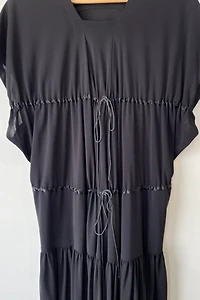 Alaia Black Loose Rayon Dress Selected by The Curatorial Dept.