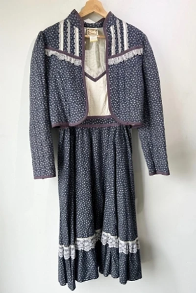 Vintage Gunne Sax Floral Dress and Jacket Set Selected by The Curatorial Dept.