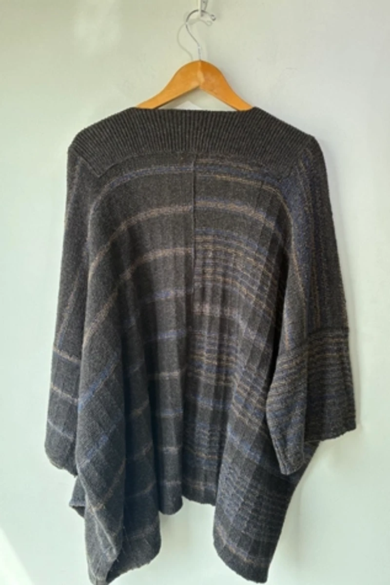 Issey Miyake by All Style Co. Grey Striped Cardigan Selected by The Curatorial Dept.