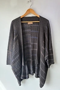 Issey Miyake by All Style Co. Grey Striped Cardigan Selected by The Curatorial Dept.