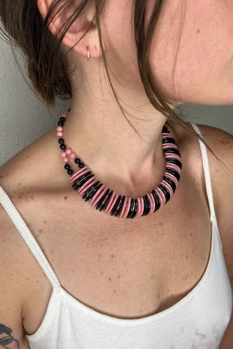 Mid-Century Celluloid Necklace Selected by Wax Plant