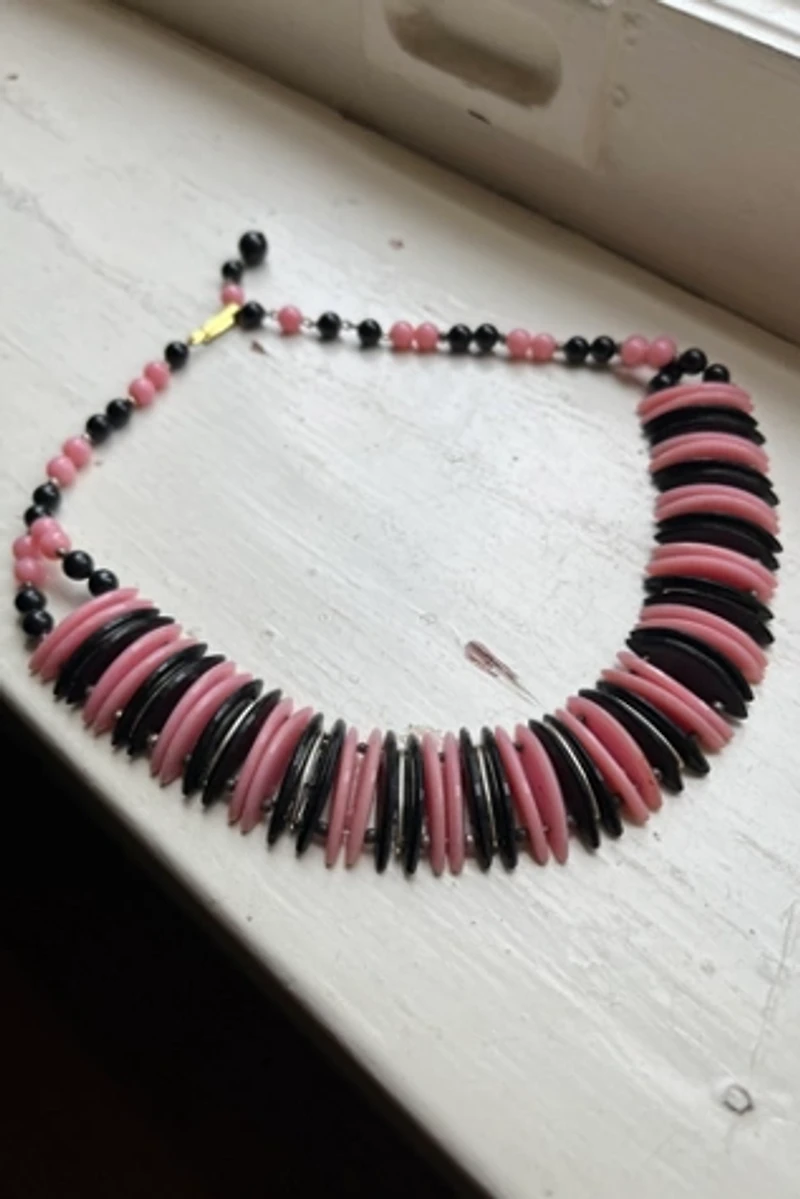 Mid-Century Celluloid Necklace Selected by Wax Plant