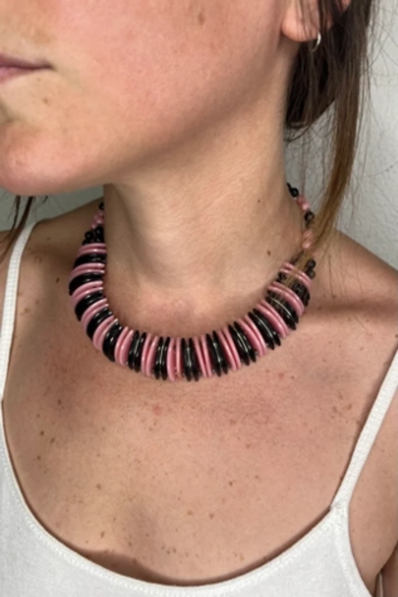 Mid-Century Celluloid Necklace Selected by Wax Plant