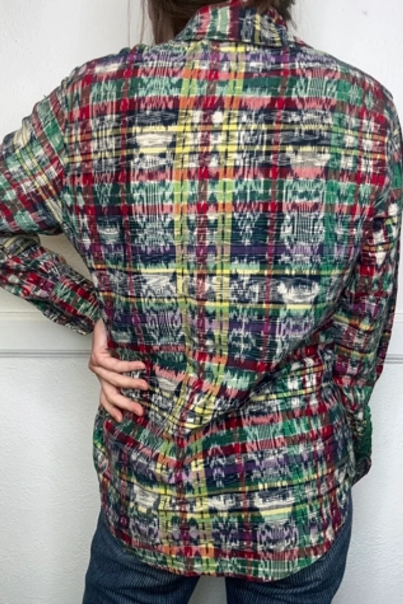 1970s Woven Ethnic Cotton Shirt Selected by Cherry
