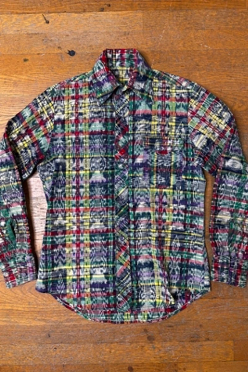 1970s Woven Ethnic Cotton Shirt Selected by Cherry