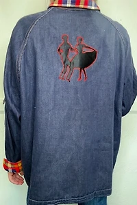 1960s Denim Jacket with Swing Dancer Appliqué Selected by Cherry
