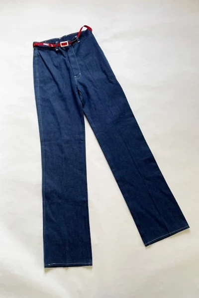 Vintage 1970's Deadstock Live Ins High Waist Jeans with Red Belt Selected by FernMercantile