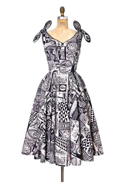 Vintage 1950s Printed Cotton Dress Selected by SwaneeGRACE