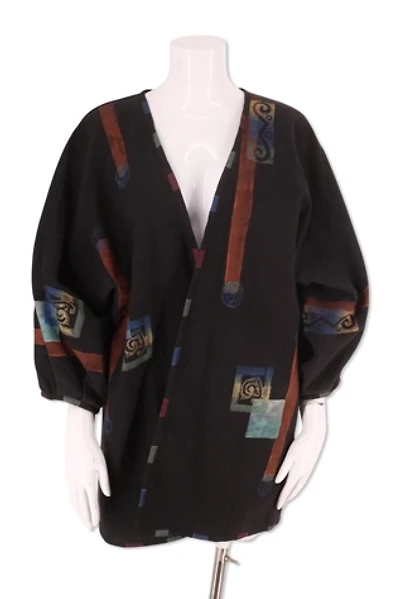 1980s Hand Painted Balloon Sleeve Jacket Selected By Ritual Vintage